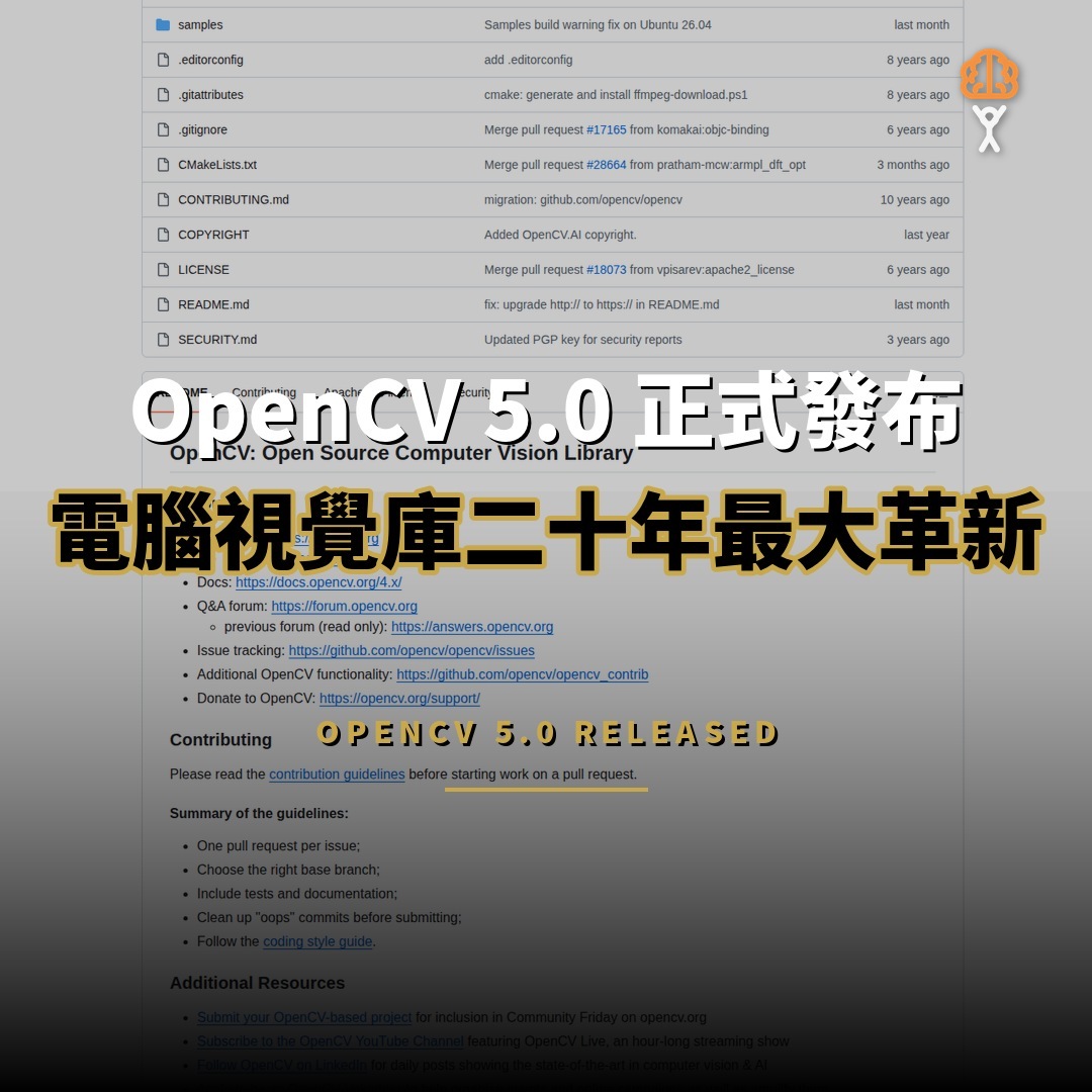 9萬星開源項目：OpenCV 5.0 發布 — 電腦視覺庫二十年最大革新
