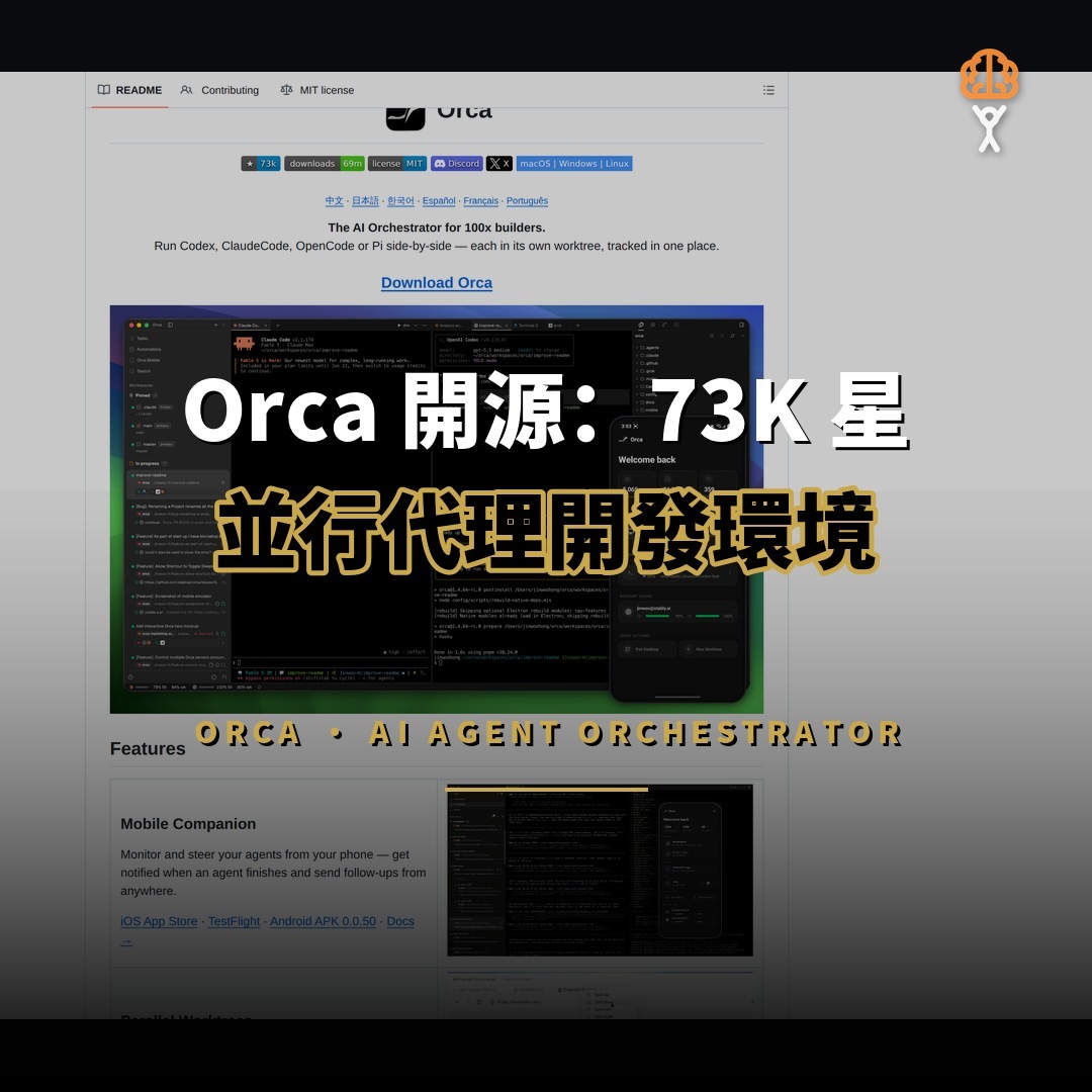 Orca 開源：73K 星的並行代理開發環境