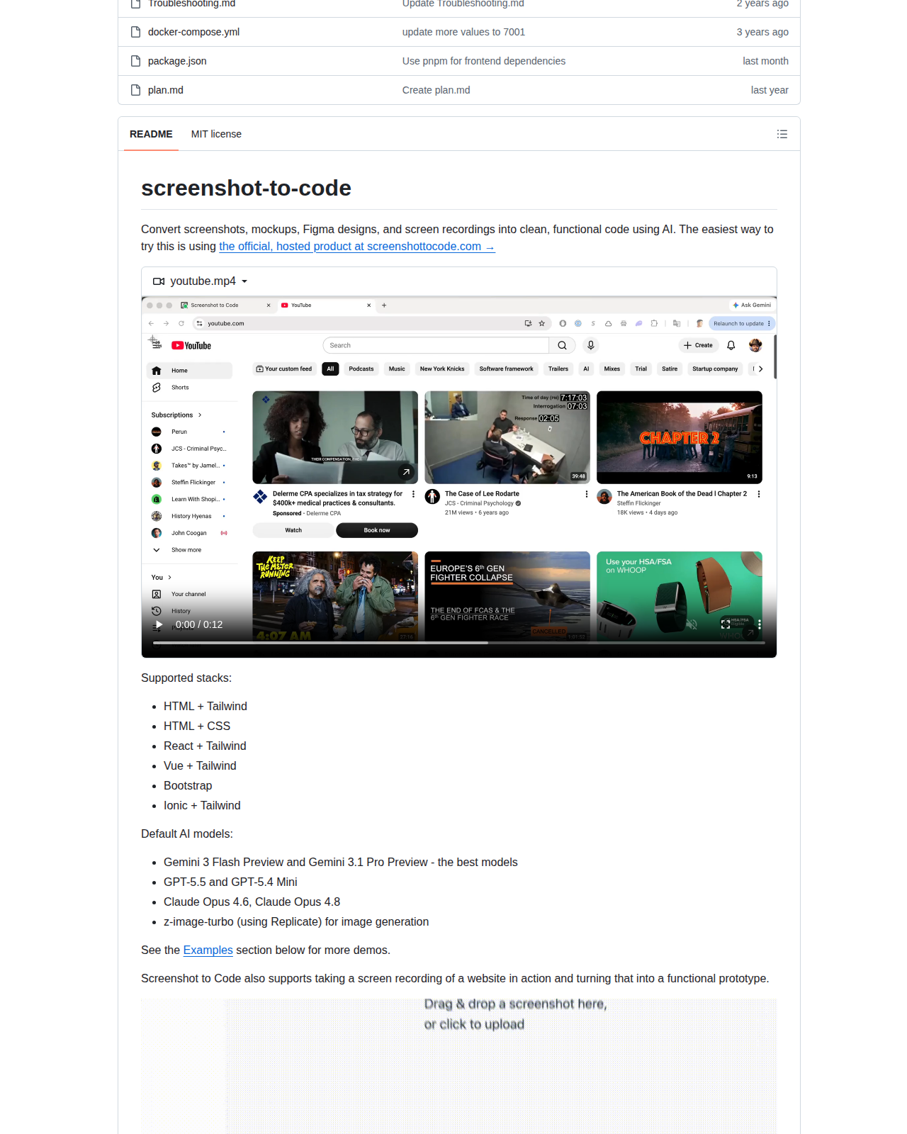 screenshot-to-code GitHub Contributors 統計頁（顯示 abi/screenshot-to-code 的活躍開發動態與主要貢獻者，體現項目的社群協作與持續維護狀態）